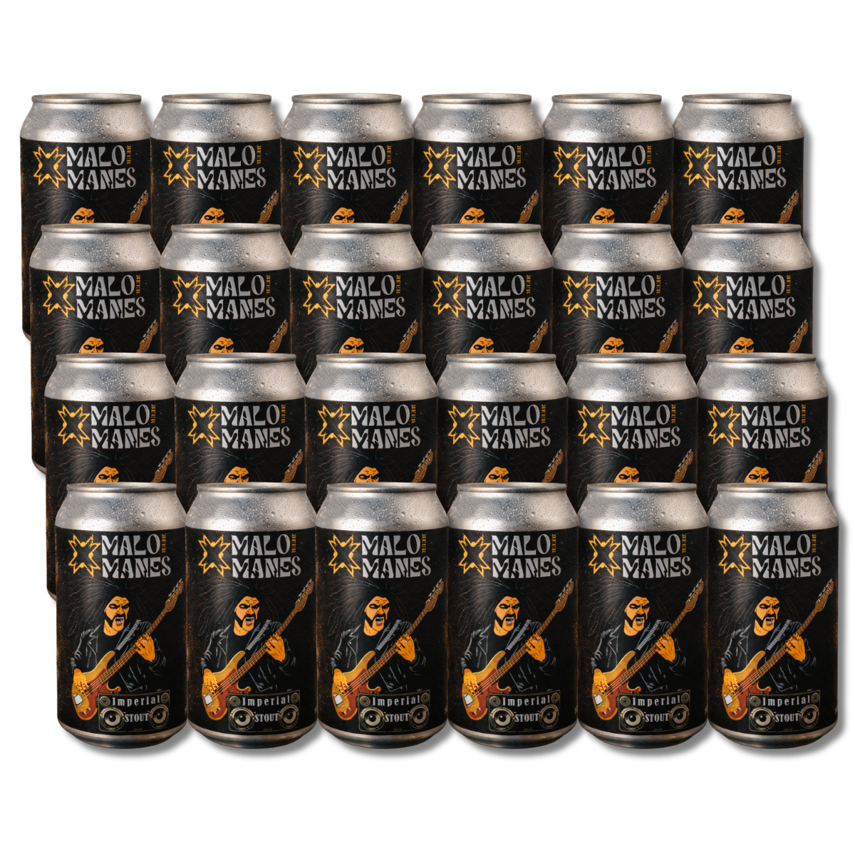 Pack 24 Cerveza Artesanal Malo Manes Imperial Stout Lata 355 cc