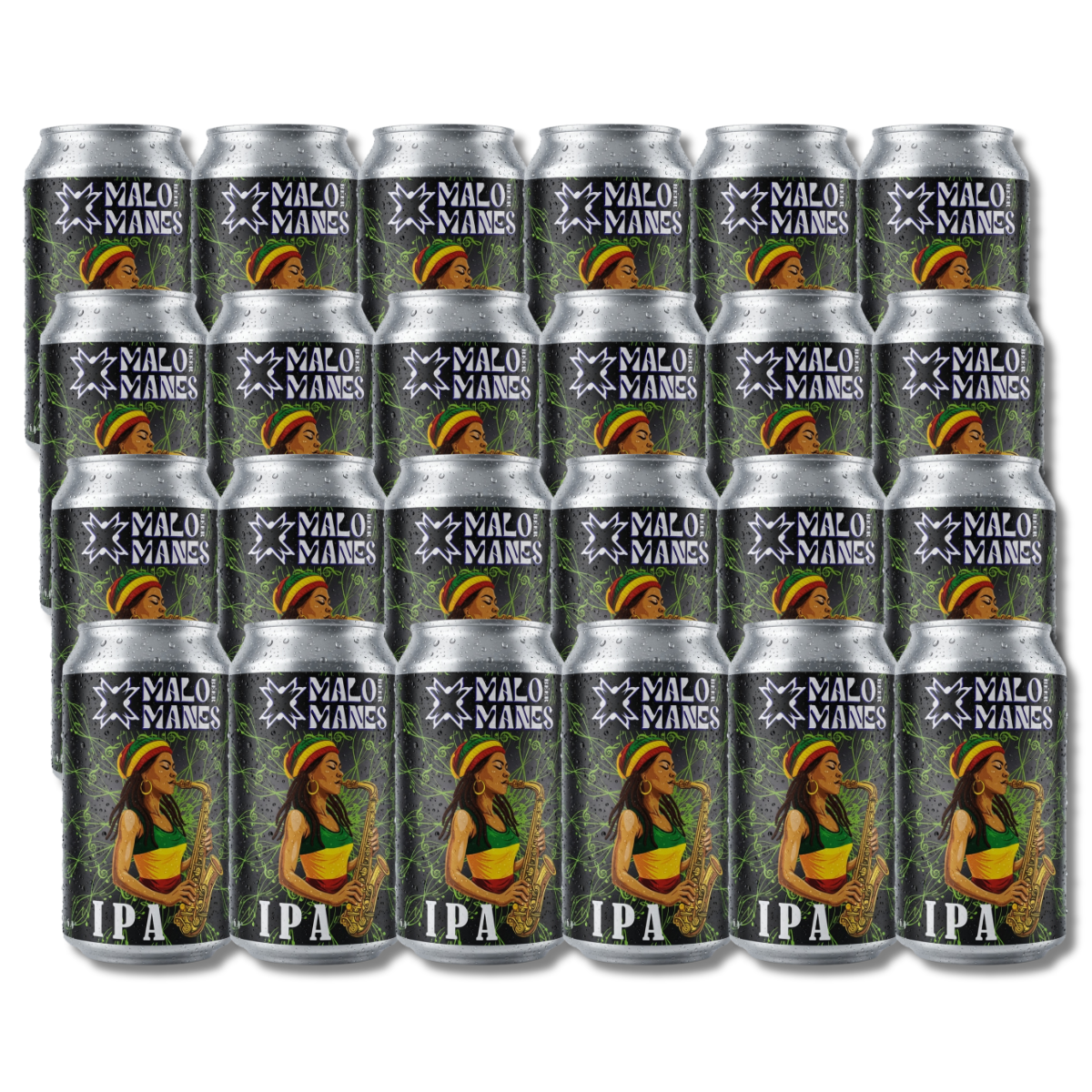 Pack 24 Cerveza Artesanal Malo Manes IPA Lata 355 cc