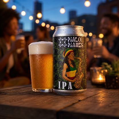Pack 6 Cerveza Artesanal Malo Manes IPA Lata 355 cc