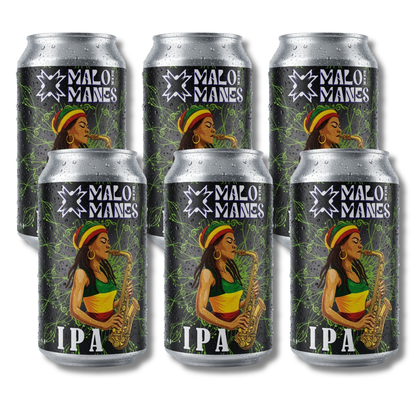 Pack 6 Cerveza Artesanal Malo Manes IPA Lata 355 cc